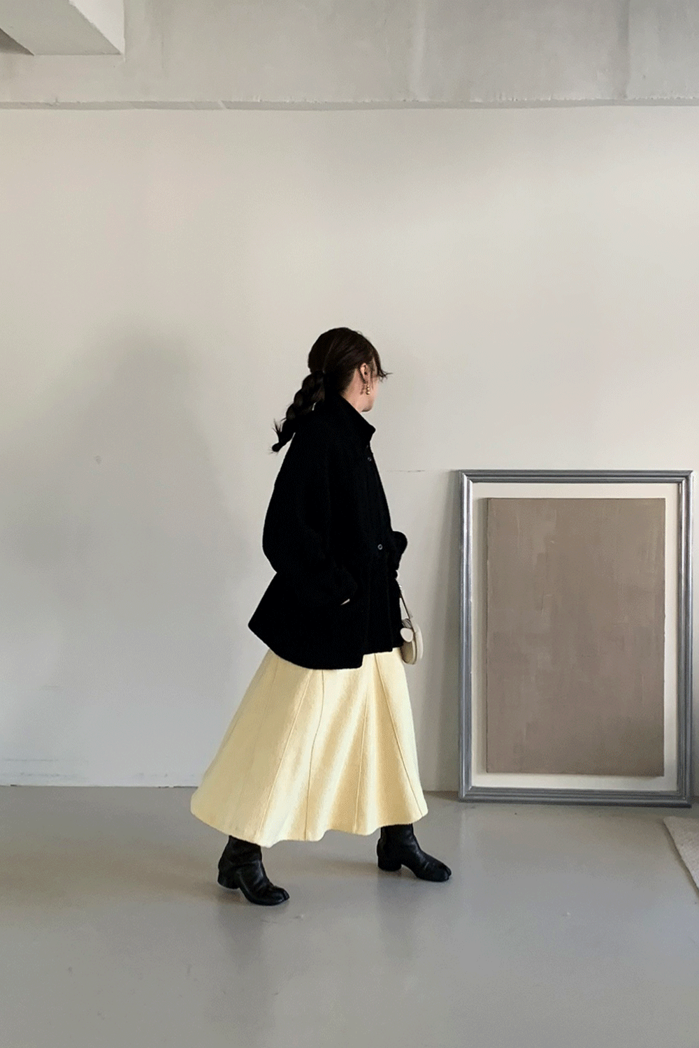 MARKEDLY PICK!) BOOKLE LINE SKIRT (YELLOW)