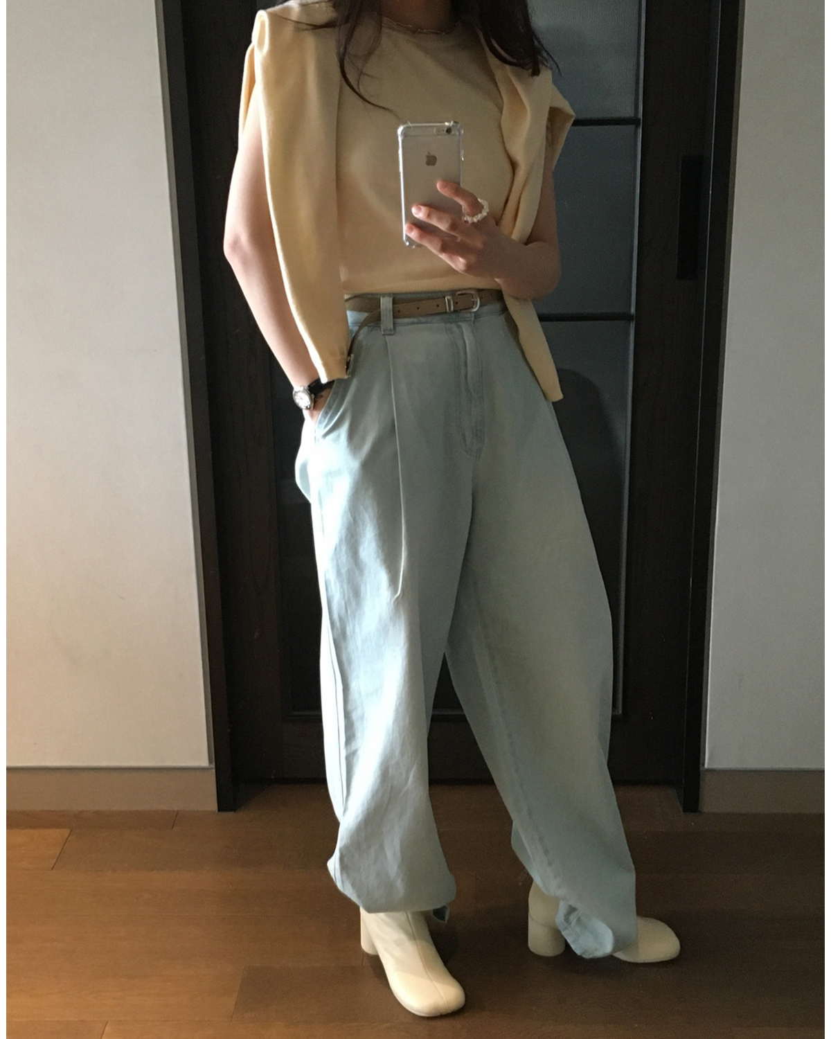 MARKEDLY PICK!*) ICE DENIM WIDE PANTS / FABRIC USA