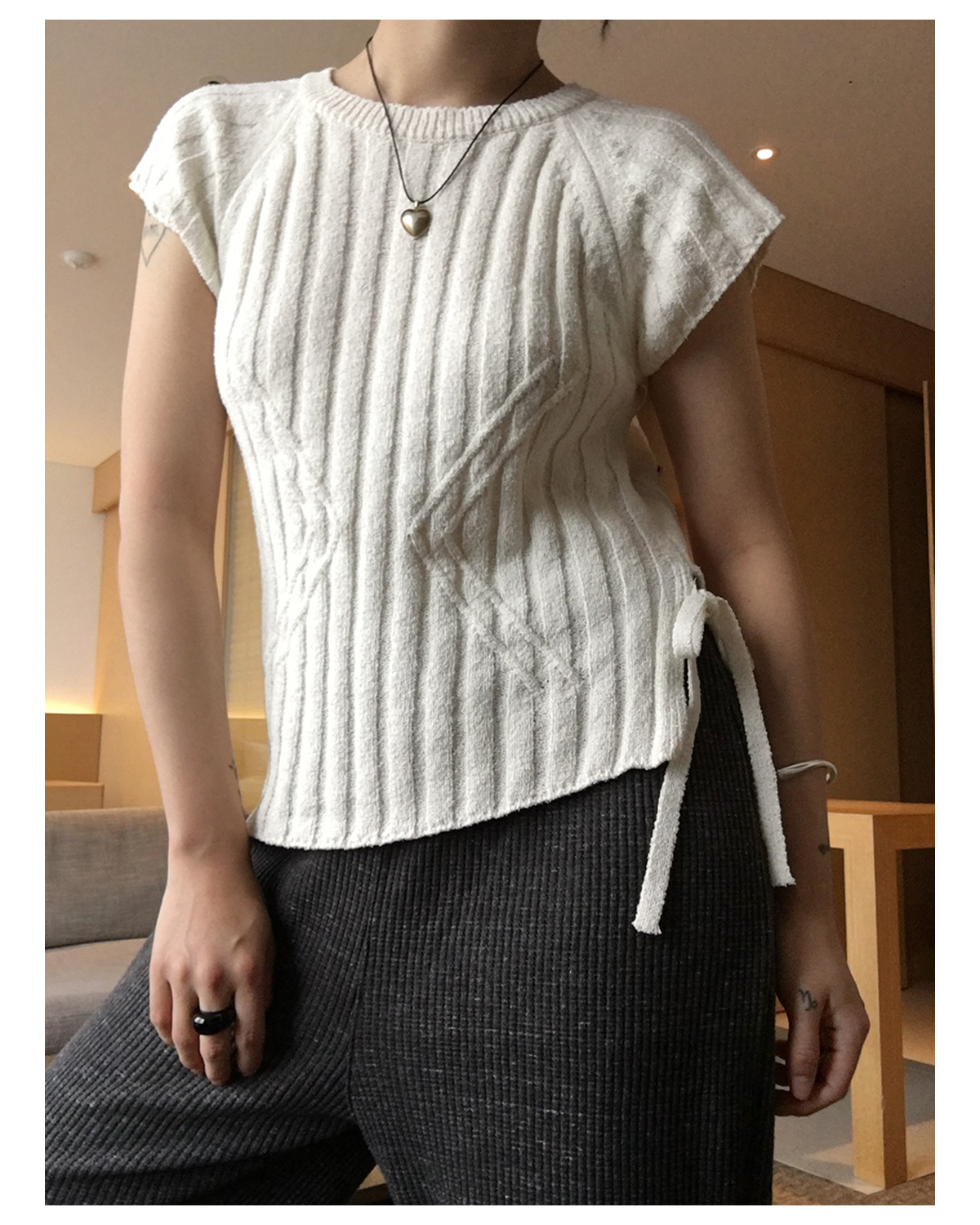 MARKEDLY PICK!*) UNBALANCE DETAIL KNIT (4COLOR)